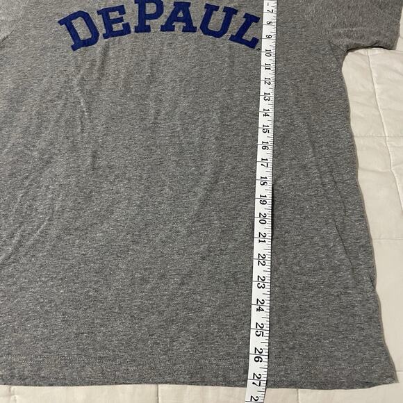 League Collegiate DePaul Blue Demons T Shirt Size Large Gray Short Sleeve - Picture 4 of 8